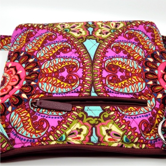 Vera Bradley Two Piece Crossbody Bag & Matching Wallet Set Fuchsia Blue … - Picture 4 of 13